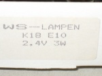 20 Lampen, E 10, 2,4V, 3W