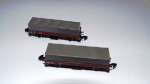 2 x 8665, Niederboardwagen mit Plane