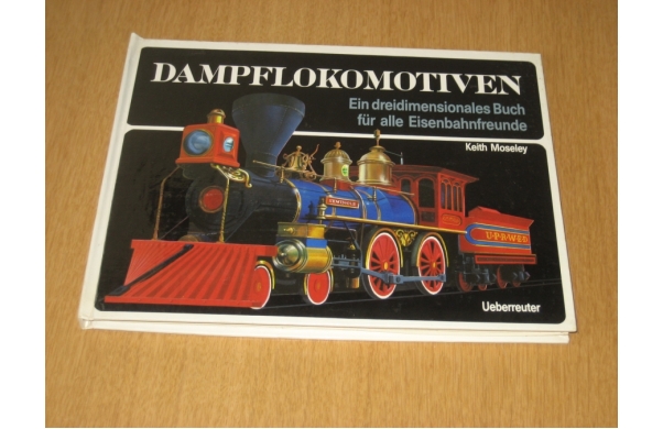 Dampflokomotiven dreidimensionales Buch