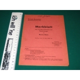 Merkblatt Besonderheiten Köln 1959