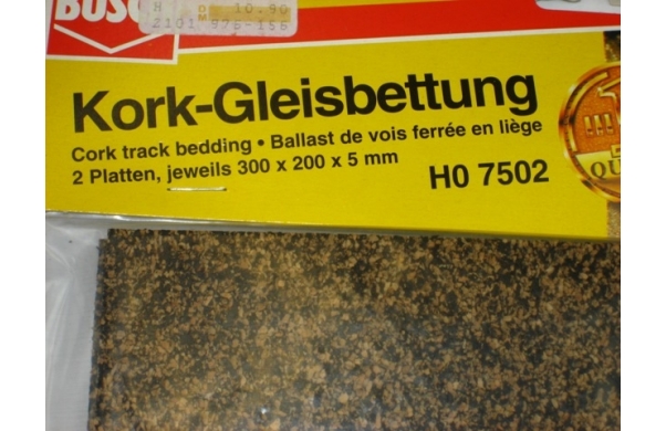 Kork Gleisbettung