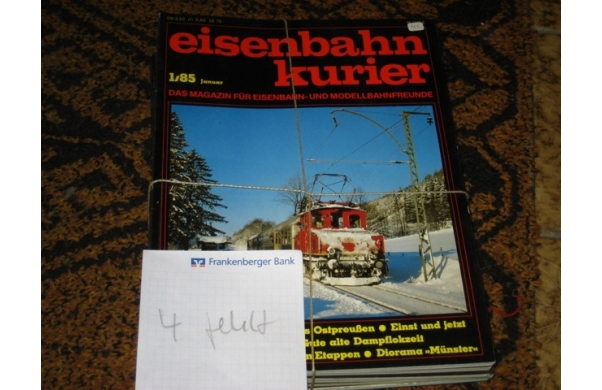 Eisenbahn Kurier, 1985, Heft 4 fehlt