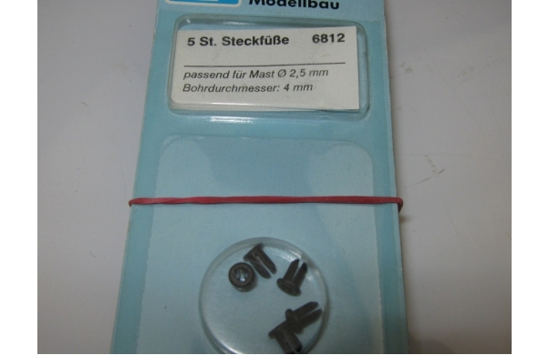 5 x Steckfüße 2,5/4mm