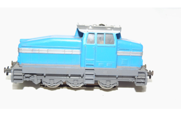 Kleine blaue Diesellok, analog