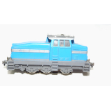 kleine blaue Diesellok, analog